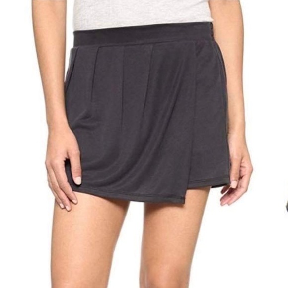 Splendid  Black Micro Mini Skirt elastic waist attached shorts (skort) SP - Picture 16 of 16